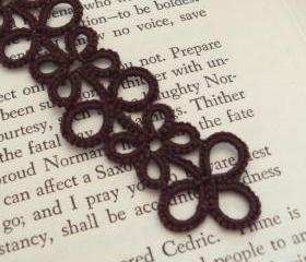 Brown Bookmark In Tatting