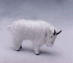 Miniature Soft Sculpture Mountain Goat