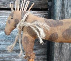 Primitive Horse -Shelf Sitter or Tuck - For your Hutch, Cupboard or Mantel