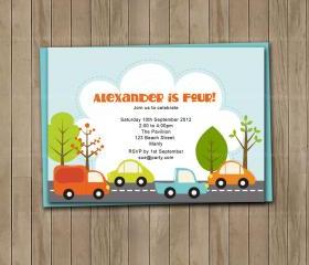 Car Zoom Printable Party Invite