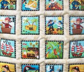 Pirate Treasure quilted wall hanging