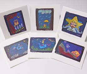 embossed greeting cards set of 6 pack