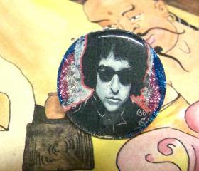 BOB DYLAN ooak glitter resin ring
