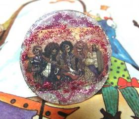FOREVER 27 Janis Joplin Jimi Hendrix Jim MORRISON Brian Jones Kurt Cobain Skeletons Glitter Resin Ring Nirvana Rolling Stones Skull Guitar