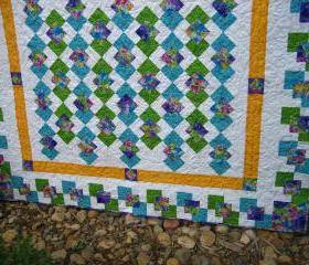 Stunning Colors Handmade Quilt