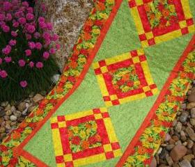 Colorful Flowers Table Runner