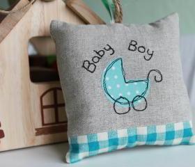 Baby Boy Lavender Scented Mini Hanging Pillow