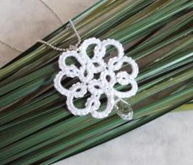 Tatted Bridal Pendant