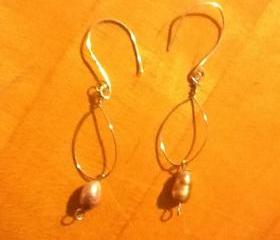Freshwater Pearl Hoops