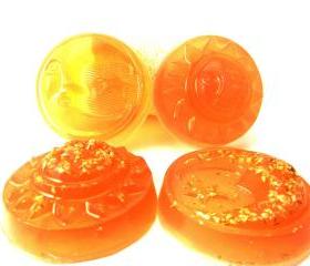 Decorative Soap Set Honey Oatmeal Sun Moon 8 ounces Total