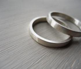 Wedding bands set wedding band wedding rings set mens ring unisex ring Matte