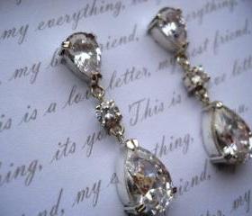 drop earrings tear drop earrings bridal earrings tear earrings wedding jewelry bridal