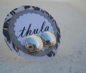 Modern Contemporary silver studs