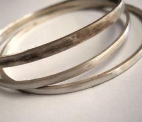 bangles bangle set bagles set sterling silver bangles modern bangles bespoke bangles rustic jewelry