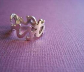 Name ring name or word ring sterling silver name ring Personalized - you choose the name