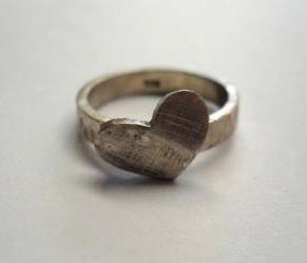heart ring - rustic - Reduced Shipping Special -