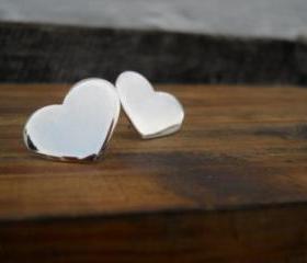 Big heart studs heart earrings big earrings love