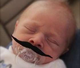 Mustache Pacifier Movie Star Style FREE SHIPPING