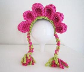 Flower Bonnet Newborn Girl Photo Prop