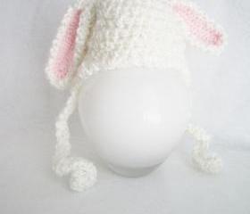 Baby Bunny Hat - Newborn Boy or Girl Photo Prop