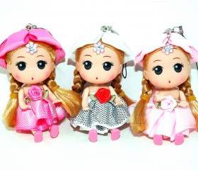 Kawaii Doll Key Chain - Doll Purse Charm - Kids Backpack Zipper Pull - Accessories - Purse Charm