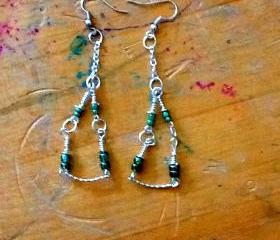 Seed Bead Chandelier Hoops