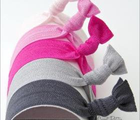 Hair Ties Set of 5 Doubles as Bracelet The Pink Pepper Collection Elastic Hair Tie
