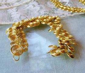 Bracelet, Brass Egyptian Swirl Link