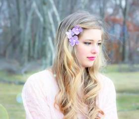 hydrangea hair clip