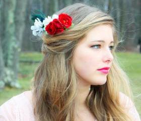 rose hair comb, bridesmaid hair comb, hair accessory