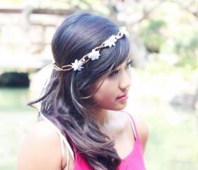bridal headband, wedding accessories, woodland bridal wreath, vintage headpiece, bridal tiara