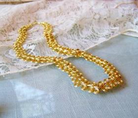 Necklace, Brass Egyptian Swirl Link
