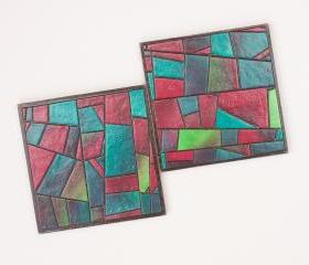Coasters Handmade Mosaic Paper