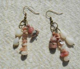 Pink Gemstone Earrings