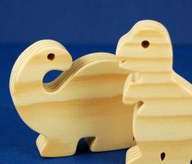Dinosaur Party Favors - Package of 10 Wood Toy Dinosaurs