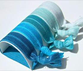Hair Ties Blue Ombre Collection Set of 5 Mane Accessory
