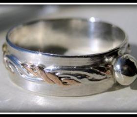 Ring - Sterling 14K GoldFill Braid USA Size 8