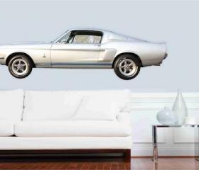Muscle Car 1967 Shelby Mustang GT 350 Wall Art/ Vinyl Sticker
