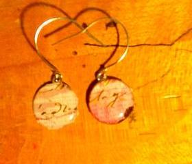 Paris style epoxy earrings 