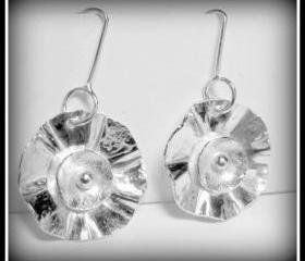 Earrings - Hand Forged Sterling Flowers
