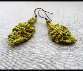 'Evergreen' bamboo leaf earrings
