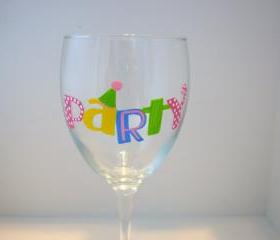 Party Wine Glass Handpainted Personalized