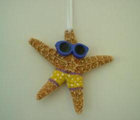 Starfish Christmas Ornament Handpainted