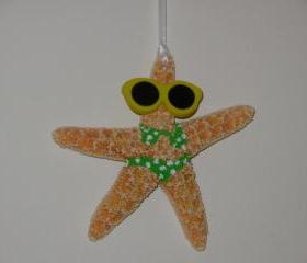 Starfish Bikini Christmas Ornament