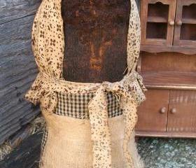 Mammy Sock Stump Doll - Extremely Primitive - Shelf Sitter or Tuck for your Cupboard, Hutch or Mantel