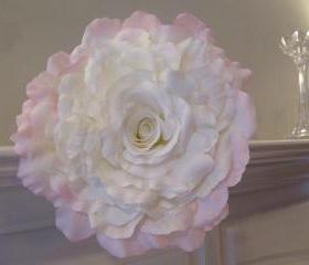 Real Touch Bridal Bouquet - Pale Pink and White Composite Rose
