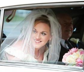 Real Touch Bridal Bouquet - Pink and Ivory Roses with Rhinestone Accents
