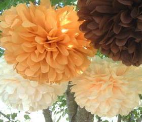 Set of 10 tissue paper poms