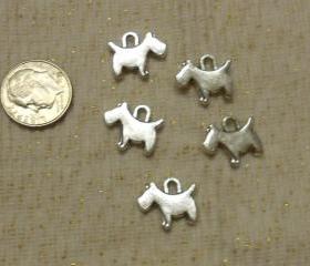 Scottie Dog Charms Lot of 5