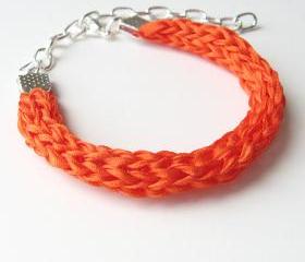 orange silk bracelet
